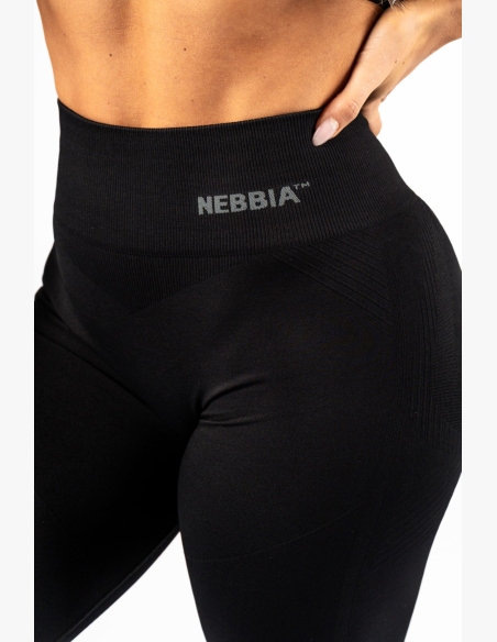 NEBBIA • NEBBIA Bezšvové push-up legíny s vysokým pásom TOTALLY SEAMLESS čierne • Nebshop.sk