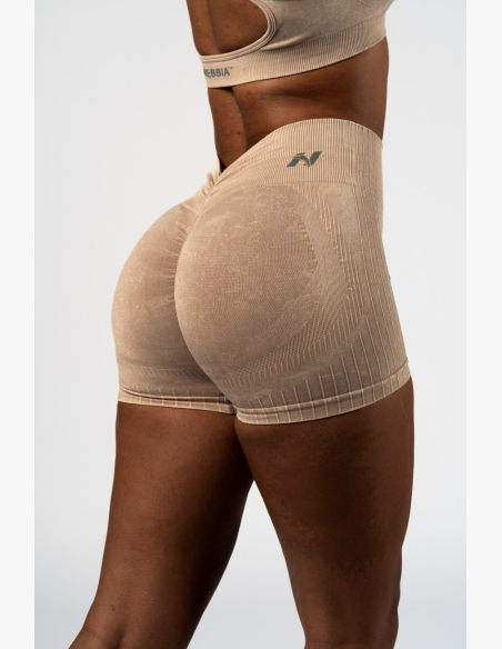 NEBBIA • NEBBIA Seamless push-up shorts with high waist TOTALLY SEAMLESS cream • Nebshop.cz