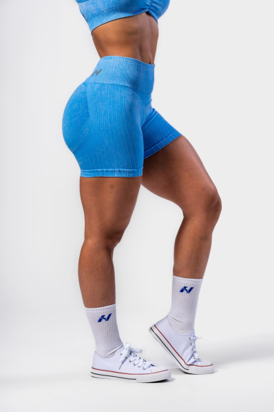 NEBBIA • NEBBIA Bezšvové push-up šortky s vysokým pásom TOTALLY SEAMLESS modré • Nebshop.sk 2