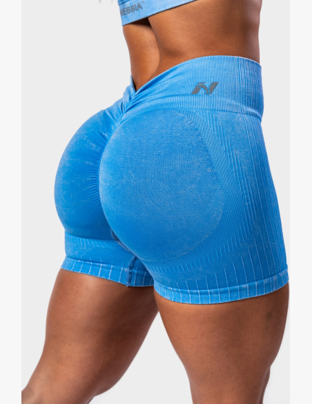 NEBBIA • NEBBIA Bezšvové push-up šortky s vysokým pásom TOTALLY SEAMLESS modré • Nebshop.sk