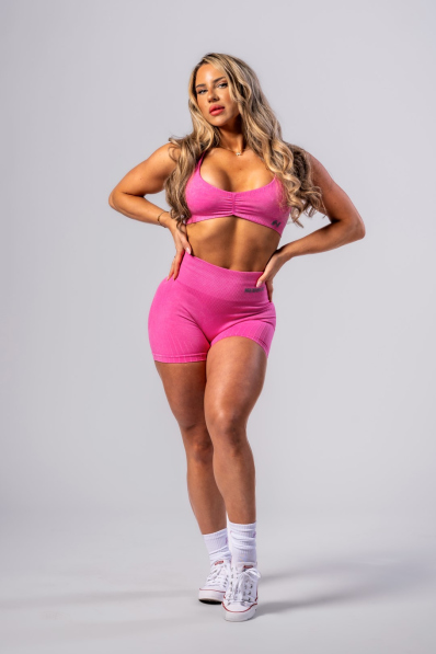 NEBBIA • NEBBIA Bezšvové push-up šortky s vysokým pásom TOTALLY SEAMLESS ružové • Nebshop.sk