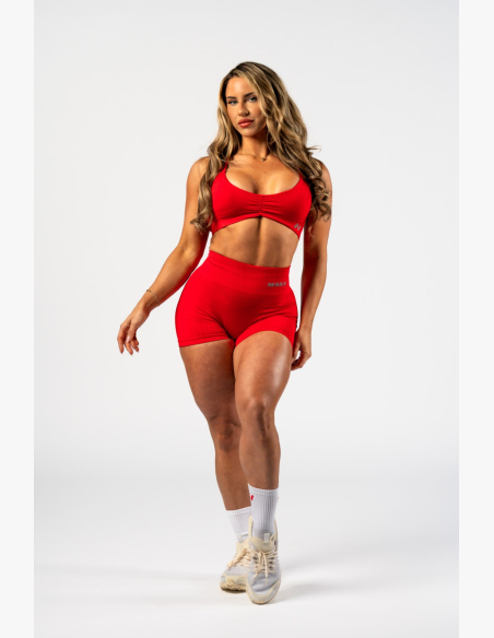 NEBBIA • NEBBIA Bezšvíkové push-up šortky s vysokým pásom TOTALLY SEAMLESS červené • Nebshop.sk