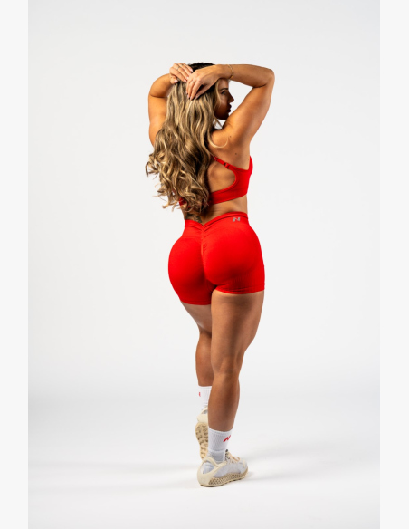 NEBBIA • NEBBIA Bezšvíkové push-up šortky s vysokým pásom TOTALLY SEAMLESS červené • Nebshop.sk