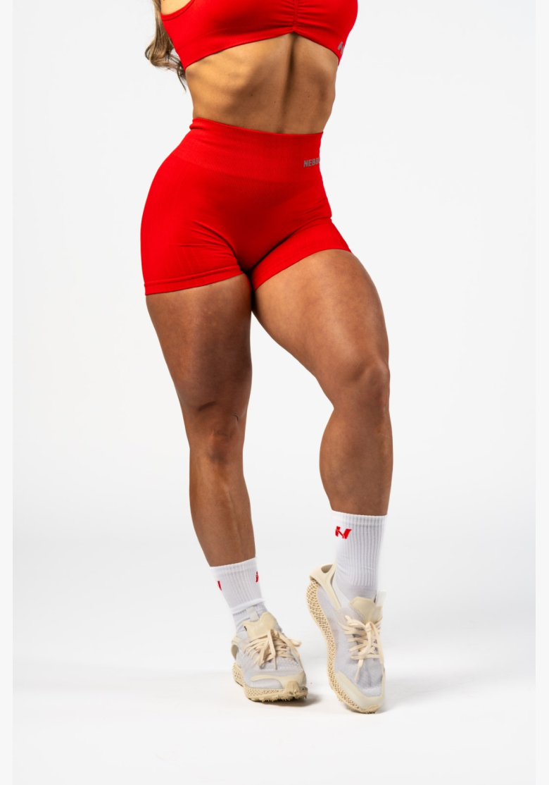 NEBBIA • NEBBIA Seamless push-up high-waisted shorts TOTALLY SEAMLESS red • Nebshop.cz NEBBIA • NEBBIA Seamless push-up high-waisted shorts TOTALLY SEAMLESS red • Nebshop.cz