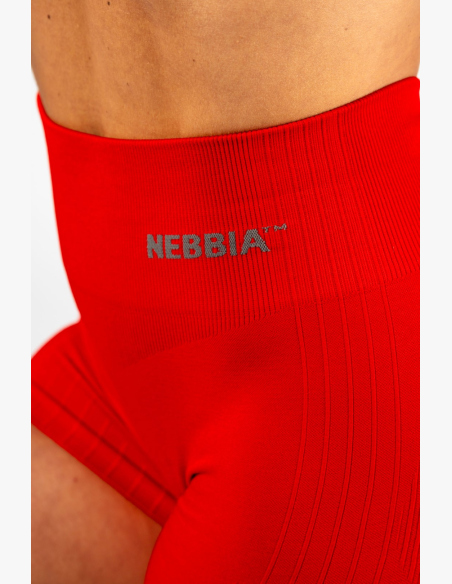 NEBBIA • NEBBIA Bezšvíkové push-up šortky s vysokým pásom TOTALLY SEAMLESS červené • Nebshop.sk