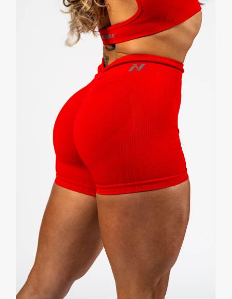 NEBBIA • NEBBIA Bezšvíkové push-up šortky s vysokým pásom TOTALLY SEAMLESS červené • Nebshop.sk