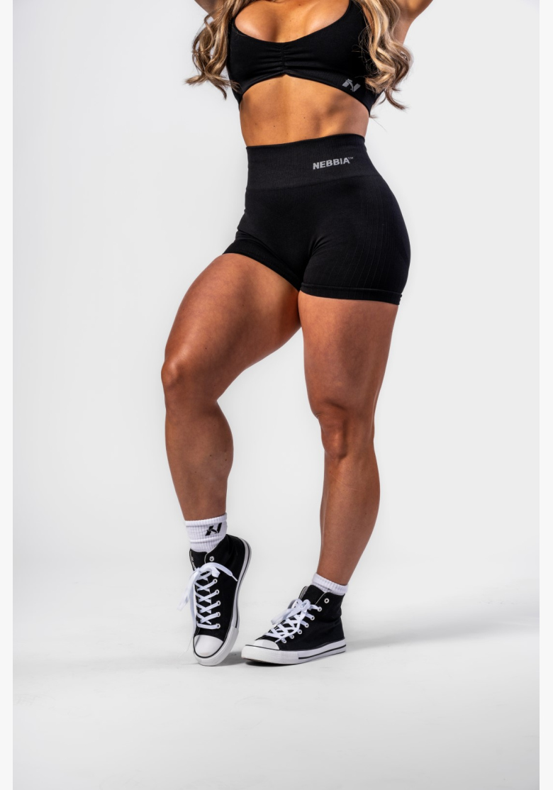 NEBBIA • NEBBIA Bezšvové push-up šortky s vysokým pásom TOTALLY SEAMLESS čierne • Nebshop.sk NEBBIA • NEBBIA Bezšvové push-up šortky s vysokým pásom TOTALLY SEAMLESS čierne • Nebshop.sk