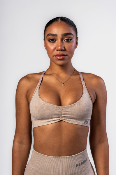 NEBBIA • NEBBIA Sports Bra with Medium Support TOTALLY SEAMLESS cream • Nebshop.cz
