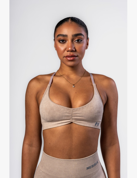 NEBBIA • NEBBIA Sports Bra with Medium Support TOTALLY SEAMLESS cream • Nebshop.cz