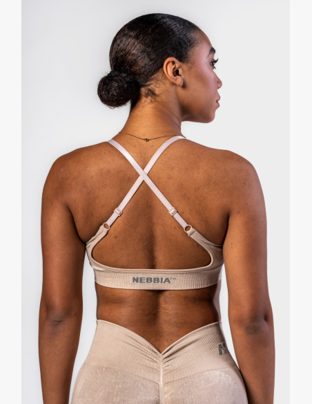 NEBBIA • NEBBIA Sports Bra with Medium Support TOTALLY SEAMLESS cream • Nebshop.cz
