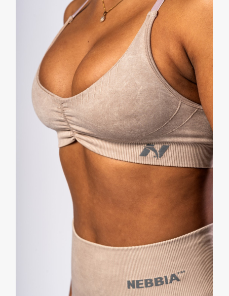 NEBBIA • NEBBIA Sports Bra with Medium Support TOTALLY SEAMLESS cream • Nebshop.cz