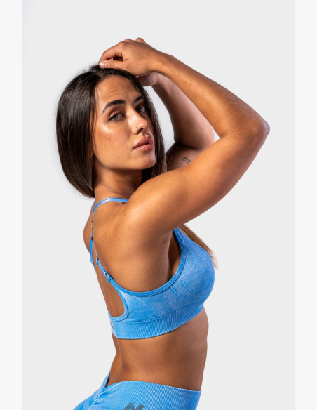 NEBBIA • NEBBIA Reggiseno sportivo con supporto medio TOTALLY SEAMLESS blu • Nebshop.cz