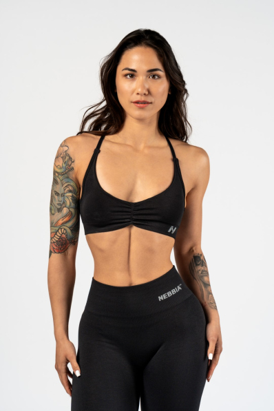 NEBBIA • NEBBIA Sports Bra with Medium Support TOTALLY SEAMLESS Black • Nebshop.cz