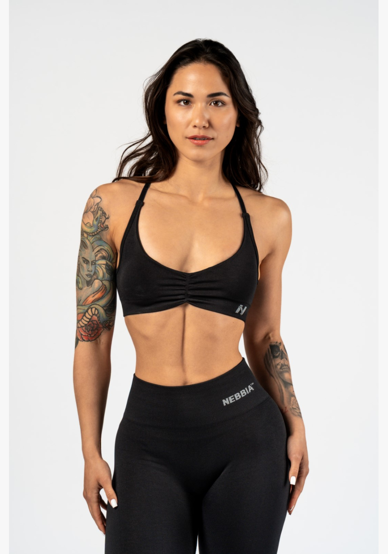 NEBBIA • NEBBIA Sports Bra with Medium Support TOTALLY SEAMLESS Black • Nebshop.cz NEBBIA • NEBBIA Sports Bra with Medium Support TOTALLY SEAMLESS Black • Nebshop.cz