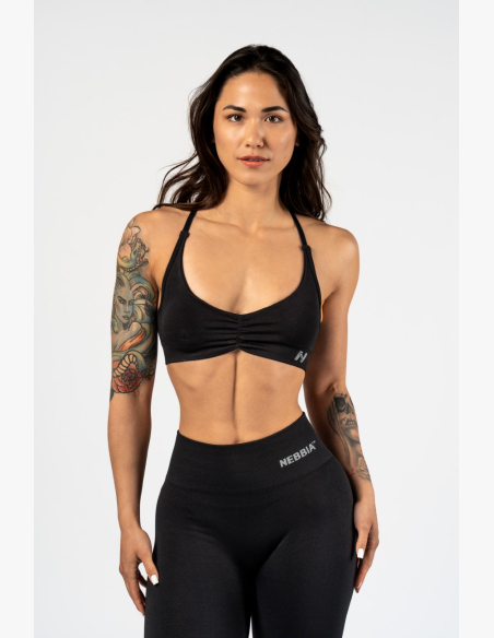 NEBBIA • NEBBIA Sports Bra with Medium Support TOTALLY SEAMLESS Black • Nebshop.cz