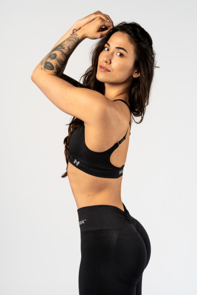 NEBBIA • NEBBIA Sports Bra with Medium Support TOTALLY SEAMLESS Black • Nebshop.cz 2