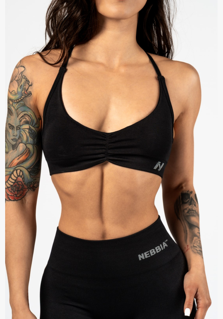 NEBBIA • NEBBIA Sports Bra with Medium Support TOTALLY SEAMLESS Black • Nebshop.cz NEBBIA • NEBBIA Sports Bra with Medium Support TOTALLY SEAMLESS Black • Nebshop.cz