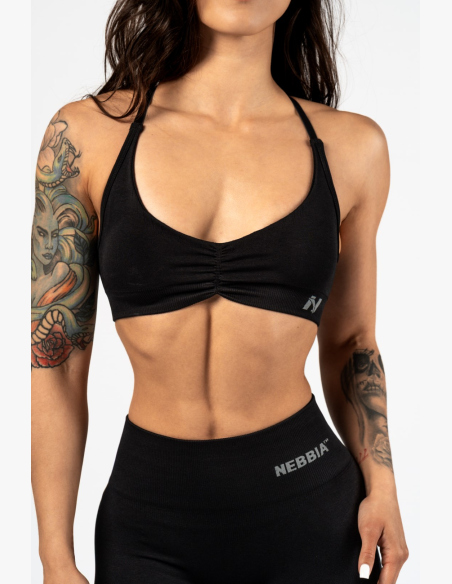 NEBBIA • NEBBIA Sports Bra with Medium Support TOTALLY SEAMLESS Black • Nebshop.cz