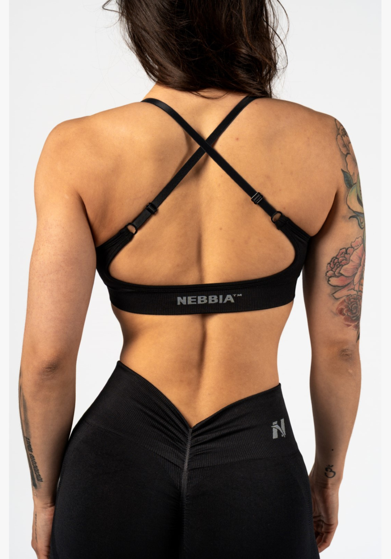 NEBBIA • NEBBIA Sports Bra with Medium Support TOTALLY SEAMLESS Black • Nebshop.cz NEBBIA • NEBBIA Sports Bra with Medium Support TOTALLY SEAMLESS Black • Nebshop.cz