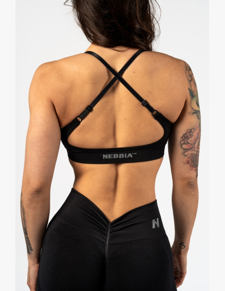 NEBBIA • NEBBIA Sports Bra with Medium Support TOTALLY SEAMLESS Black • Nebshop.cz