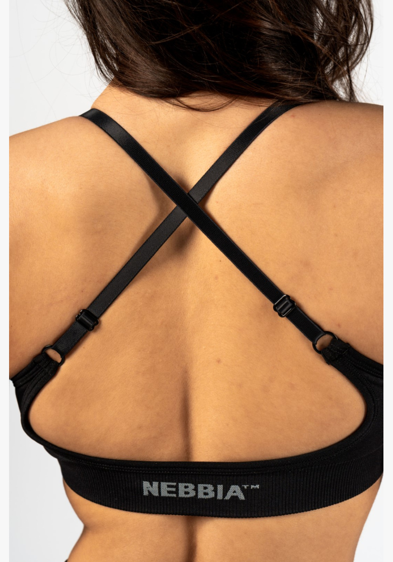 NEBBIA • NEBBIA Sports Bra with Medium Support TOTALLY SEAMLESS Black • Nebshop.cz NEBBIA • NEBBIA Sports Bra with Medium Support TOTALLY SEAMLESS Black • Nebshop.cz