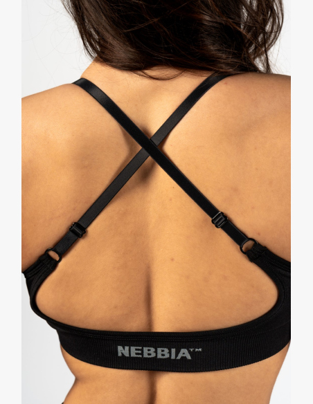 NEBBIA • NEBBIA Sports Bra with Medium Support TOTALLY SEAMLESS Black • Nebshop.cz