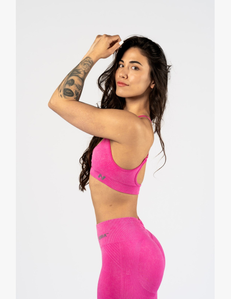 NEBBIA • NEBBIA Sportovní podprsenka se střední oporou  TOTALLY SEAMLESS růžová • Nebshop.cz