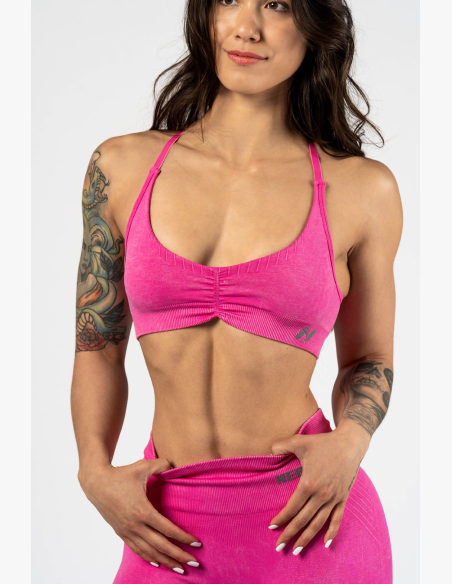 NEBBIA • NEBBIA Sportovní podprsenka se střední oporou  TOTALLY SEAMLESS růžová • Nebshop.cz