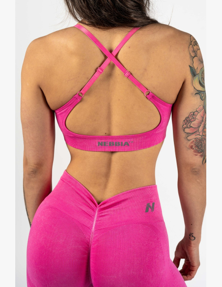 NEBBIA • NEBBIA Sportovní podprsenka se střední oporou  TOTALLY SEAMLESS růžová • Nebshop.cz