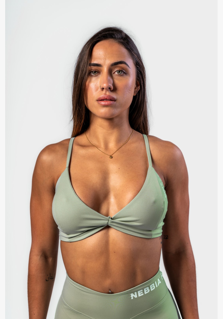 NEBBIA • NEBBIA Športová podprsenka so strednou oporou TWIST-KNOT svetlo zelená • Nebshop.sk NEBBIA • NEBBIA Športová podprsenka so strednou oporou TWIST-KNOT svetlo zelená • Nebshop.sk