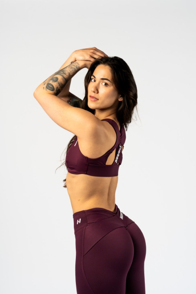 NEBBIA • NEBBIA Sportovní podprsenka STRONG BEAUTY bordová • Nebshop.cz 2