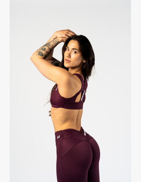 NEBBIA • NEBBIA Sports Bra STRONG BEAUTY burgundy • Nebshop.cz