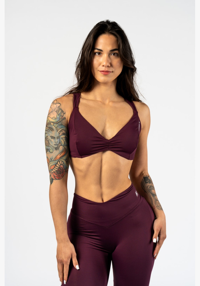 NEBBIA • NEBBIA Sports Bra STRONG BEAUTY burgundy • Nebshop.cz NEBBIA • NEBBIA Sports Bra STRONG BEAUTY burgundy • Nebshop.cz