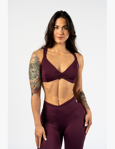 NEBBIA • NEBBIA Sports Bra STRONG BEAUTY burgundy • Nebshop.cz