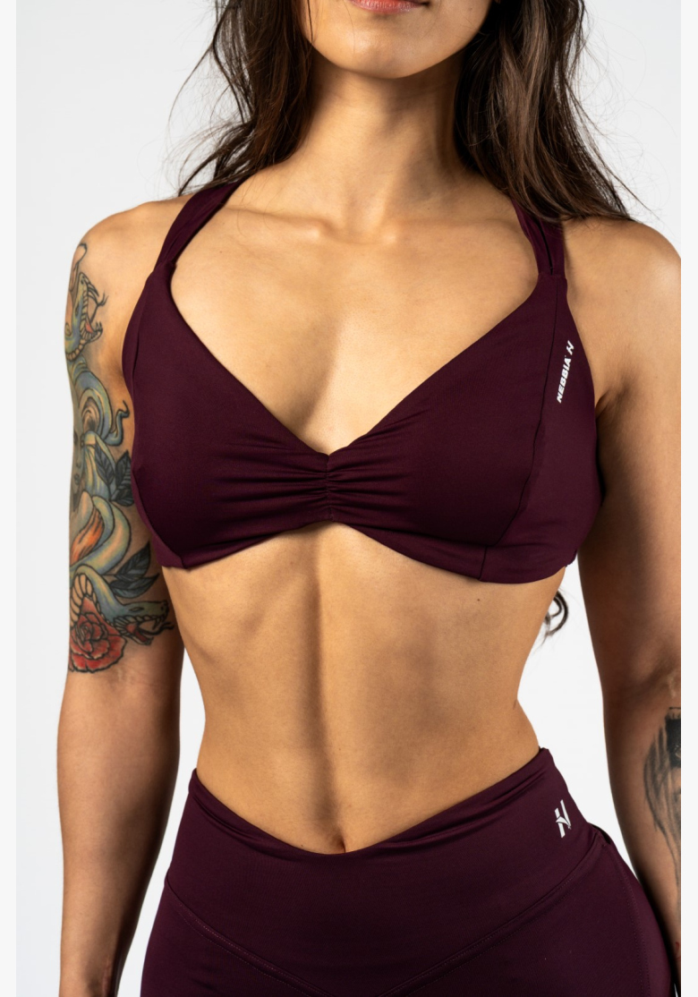 NEBBIA • NEBBIA Sports Bra STRONG BEAUTY burgundy • Nebshop.cz NEBBIA • NEBBIA Sports Bra STRONG BEAUTY burgundy • Nebshop.cz