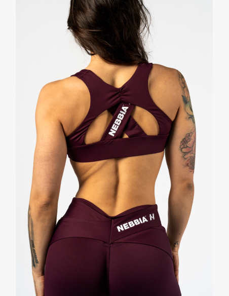 NEBBIA • NEBBIA Športová podprsenka STRONG BEAUTY bordová • Nebshop.sk