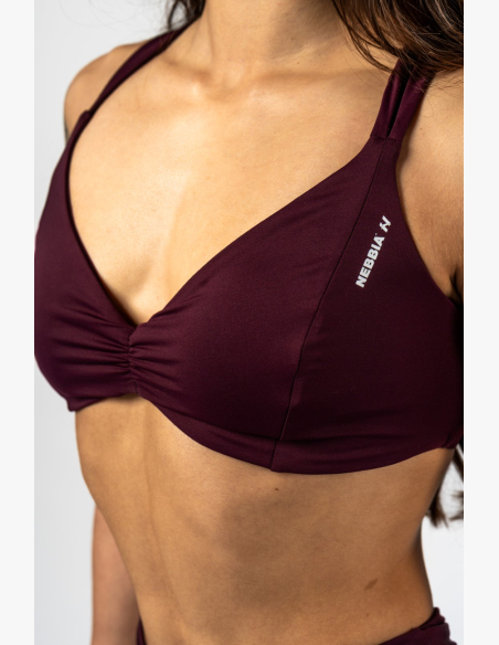 NEBBIA • NEBBIA Sports Bra STRONG BEAUTY burgundy • Nebshop.cz