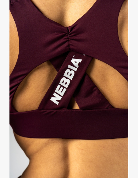 NEBBIA • NEBBIA Sports Bra STRONG BEAUTY burgundy • Nebshop.cz