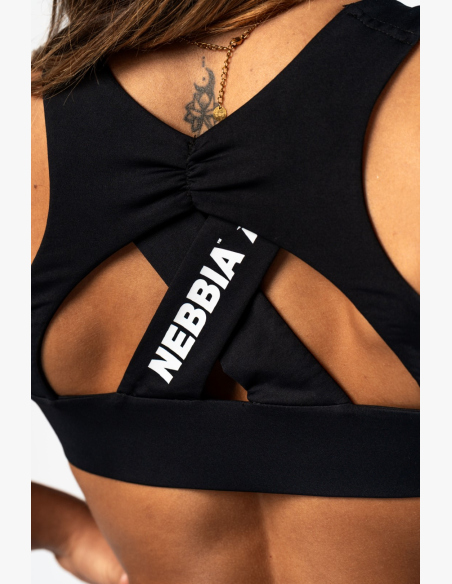 NEBBIA • NEBBIA Športová podprsenka STRONG BEAUTY čierna • Nebshop.sk