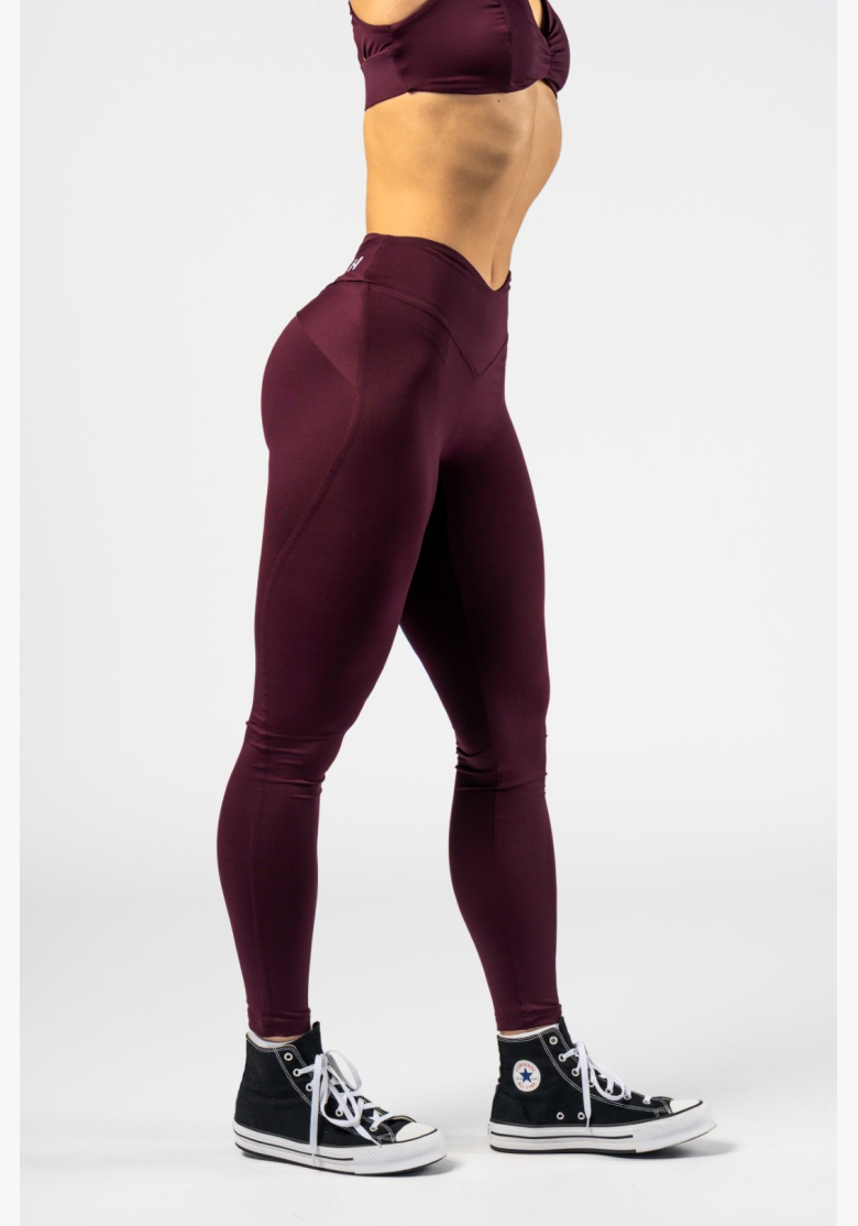 NEBBIA • NEBBIA Leggings modellanti con vita a V STRONG BEAUTY bordeaux • Nebshop.it NEBBIA • NEBBIA Leggings modellanti con vita a V STRONG BEAUTY bordeaux • Nebshop.it