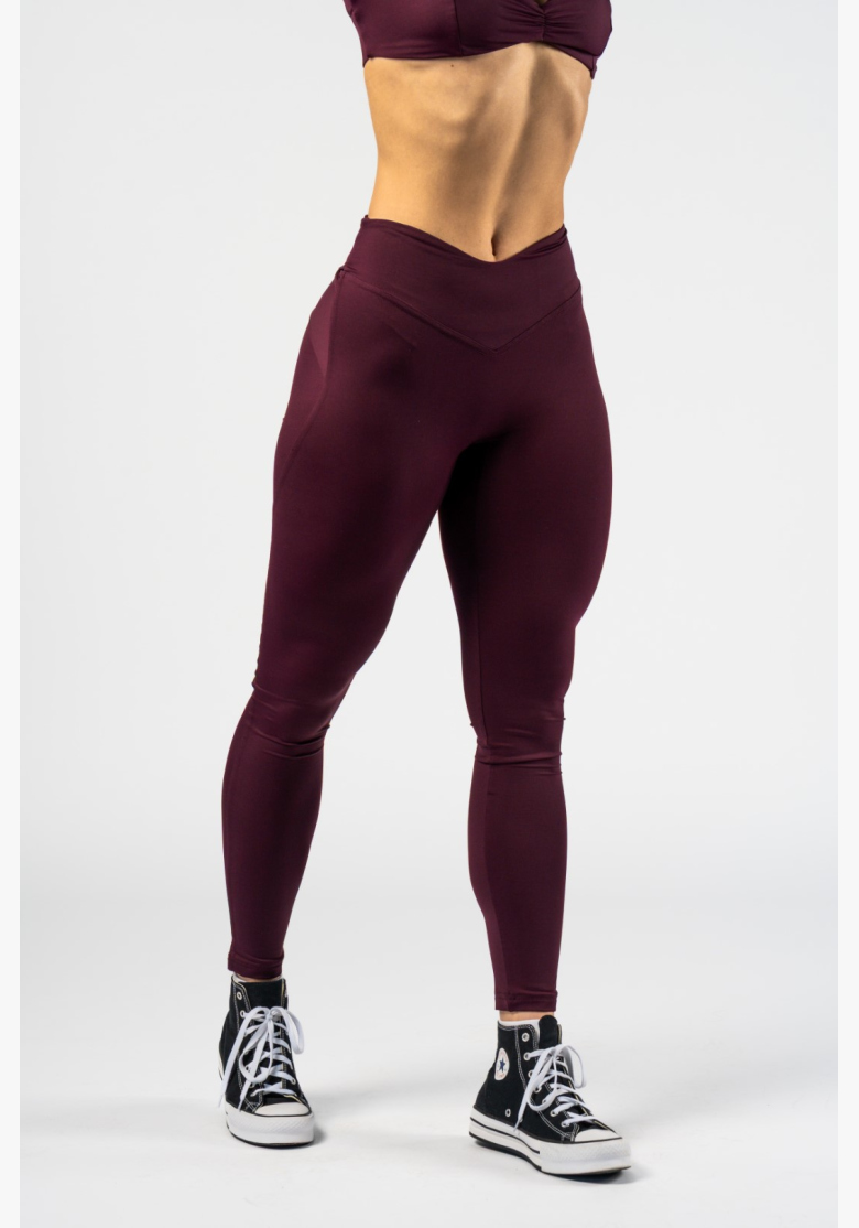 NEBBIA • NEBBIA Leggings modellanti con vita a V STRONG BEAUTY bordeaux • Nebshop.it NEBBIA • NEBBIA Leggings modellanti con vita a V STRONG BEAUTY bordeaux • Nebshop.it