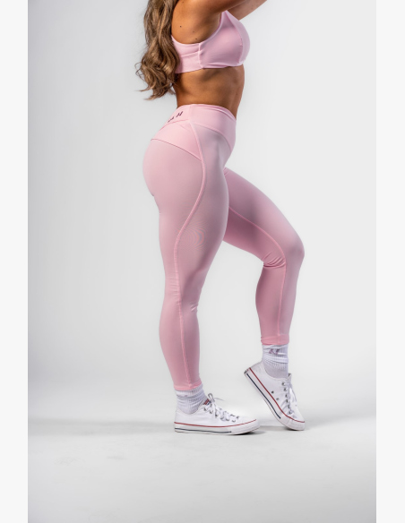 NEBBIA • NEBBIA Tvarující legíny s V-shaped pasem STRONG BEAUTY růžové  • Nebshop.cz