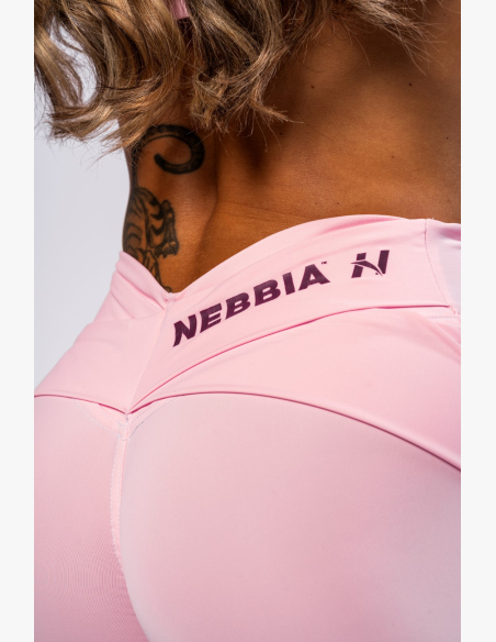 NEBBIA • NEBBIA Tvarující legíny s V-shaped pasem STRONG BEAUTY růžové  • Nebshop.cz