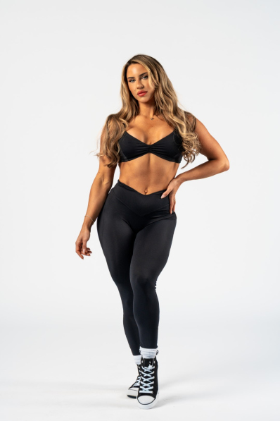 NEBBIA • NEBBIA Tvarujúce legíny s V-shaped pásom STRONG BEAUTY čierne • Nebshop.sk