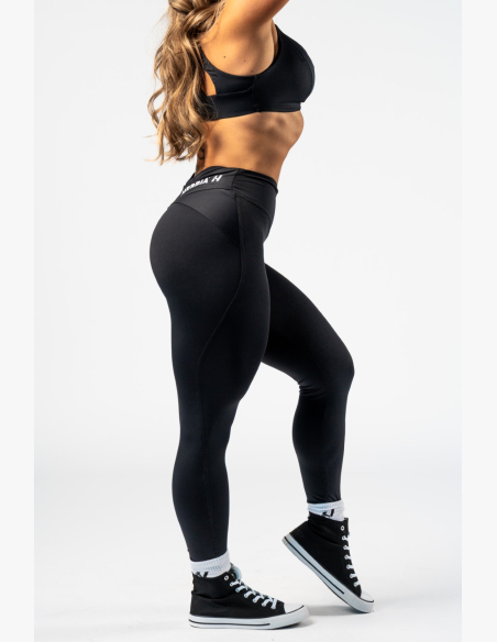NEBBIA • NEBBIA Tvarujúce legíny s V-shaped pásom STRONG BEAUTY čierne • Nebshop.sk