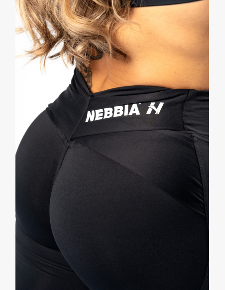 NEBBIA • NEBBIA Tvarujúce legíny s V-shaped pásom STRONG BEAUTY čierne • Nebshop.sk