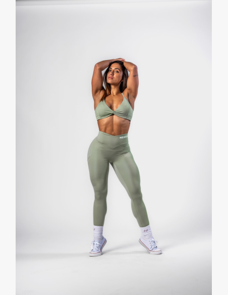 NEBBIA • NEBBIA Shaping leggings with lacing STRONG BEAUTY light green • Nebshop.cz