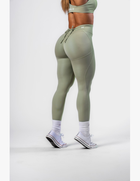 NEBBIA • NEBBIA Shaping leggings with lacing STRONG BEAUTY light green • Nebshop.cz