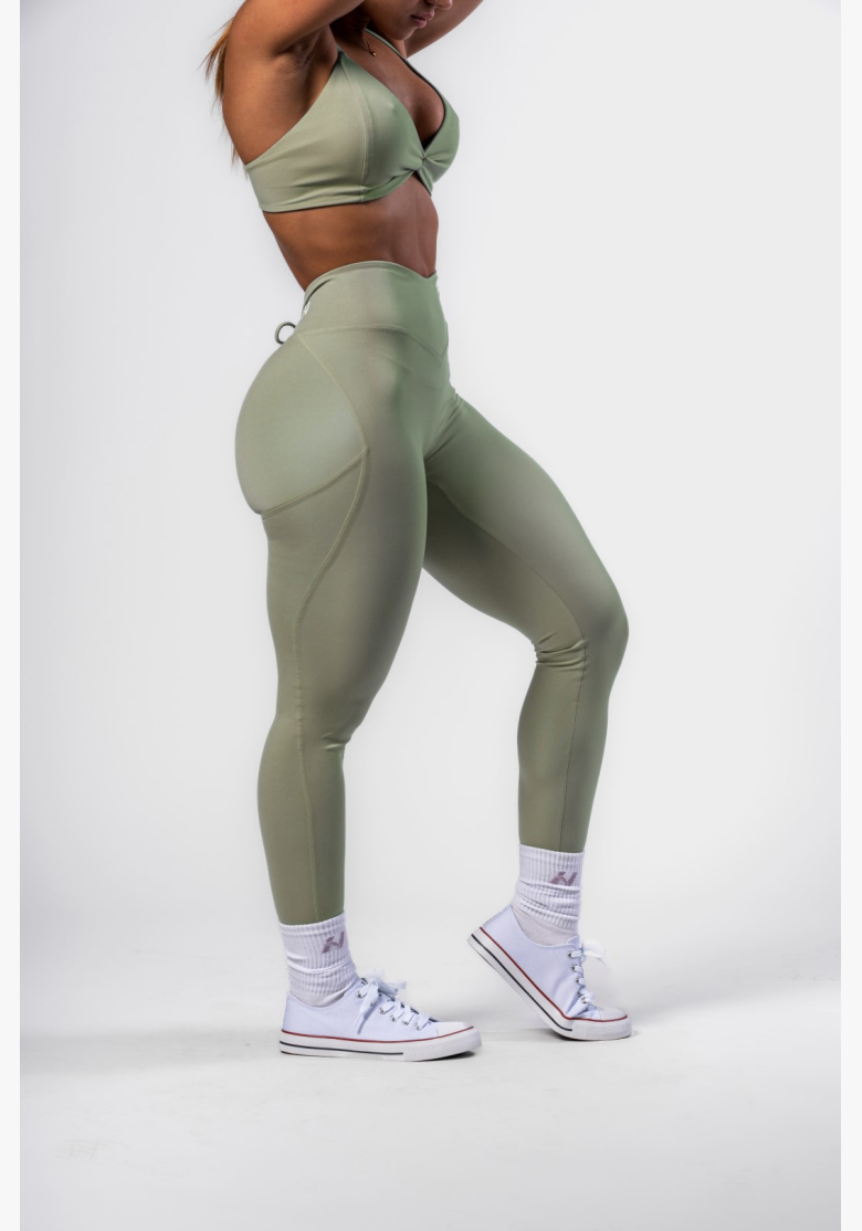 NEBBIA • NEBBIA Shaping leggings with lacing STRONG BEAUTY light green • Nebshop.cz NEBBIA • NEBBIA Shaping leggings with lacing STRONG BEAUTY light green • Nebshop.cz