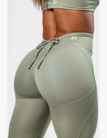 NEBBIA • NEBBIA Shaping leggings with lacing STRONG BEAUTY light green • Nebshop.cz